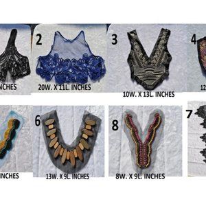 Vintage Trims Lot of 10pcs X$10 Sewing Crafting Applique tops, dresses, 50styles